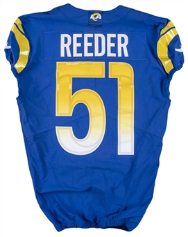 2021 Troy Reeder Game Used Los Angeles Rams Blue Jersey (Rams COA)